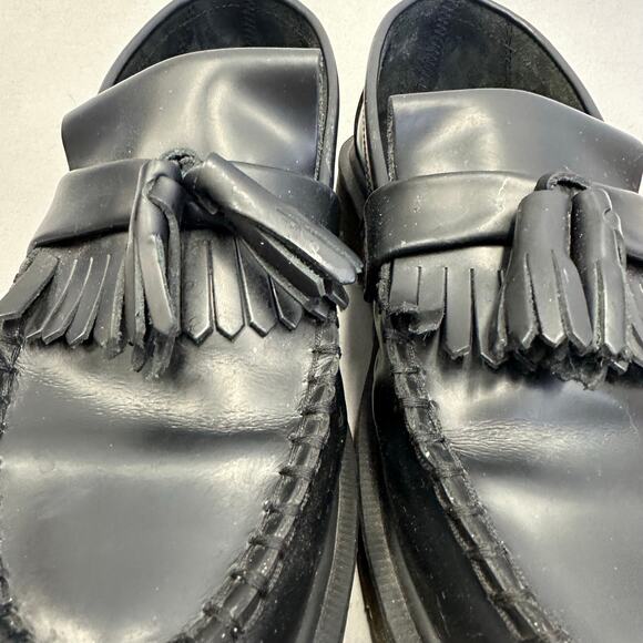 Dr Martens Adrian Black Polished Smooth Leather Tassel Loafers Women's US Size 8 - Picture 7 of 16